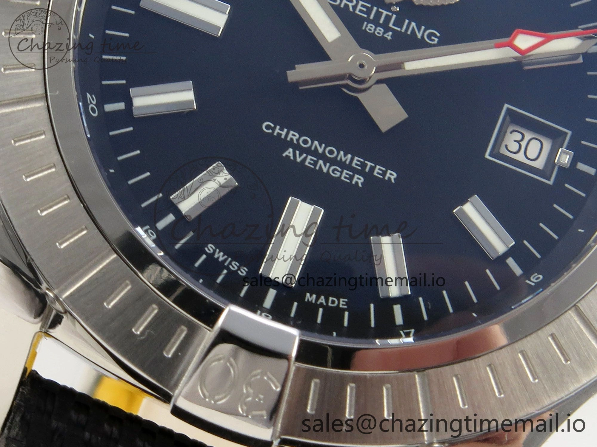 Avenger 43mm TF 1:1 Best Edition Black Dial on Black Nylon Strap A2824 V2