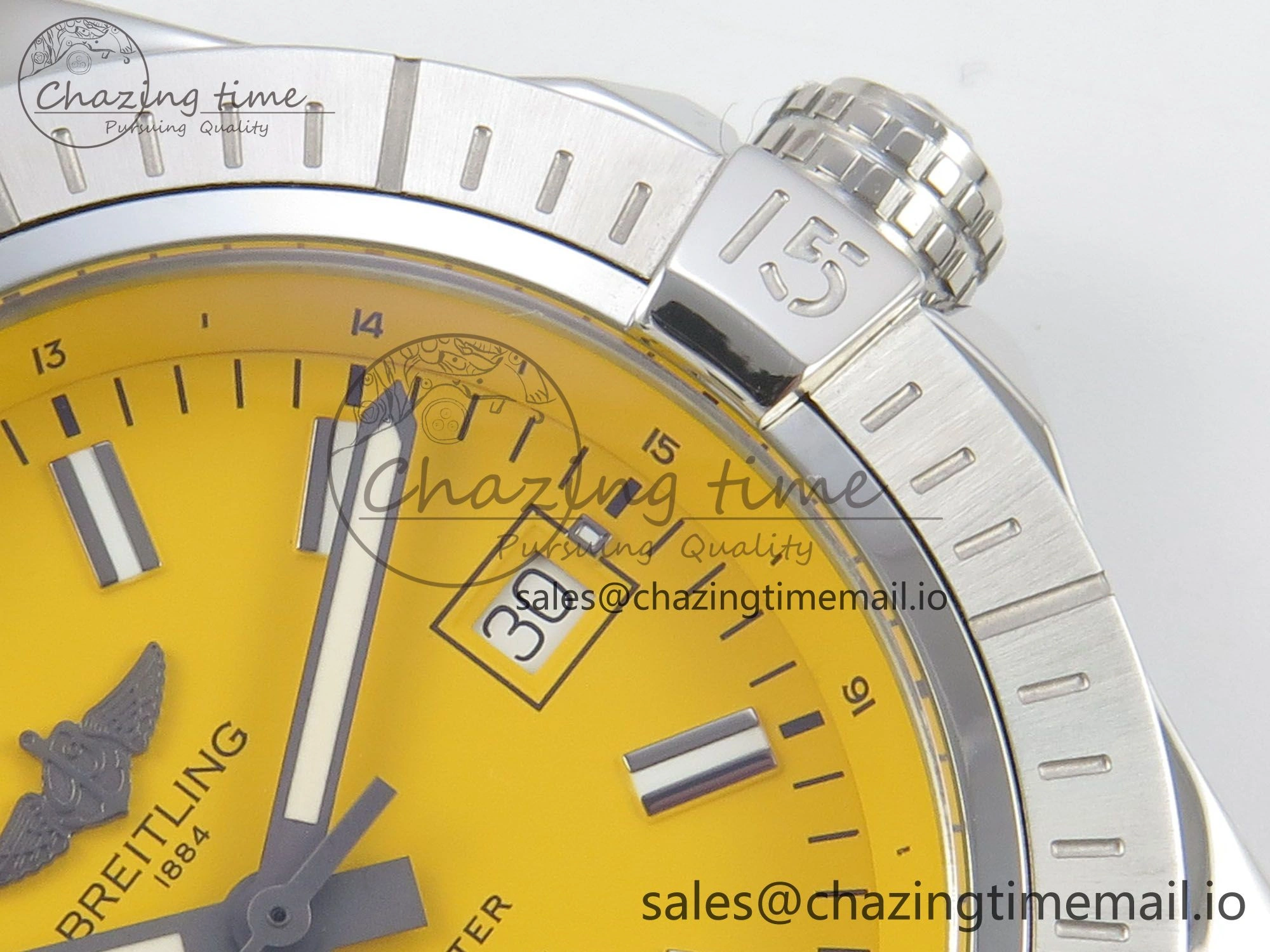 Avenger 43mm TF 1:1 Best Edition Yellow Dial on Black Nylon Strap A2824 V2
