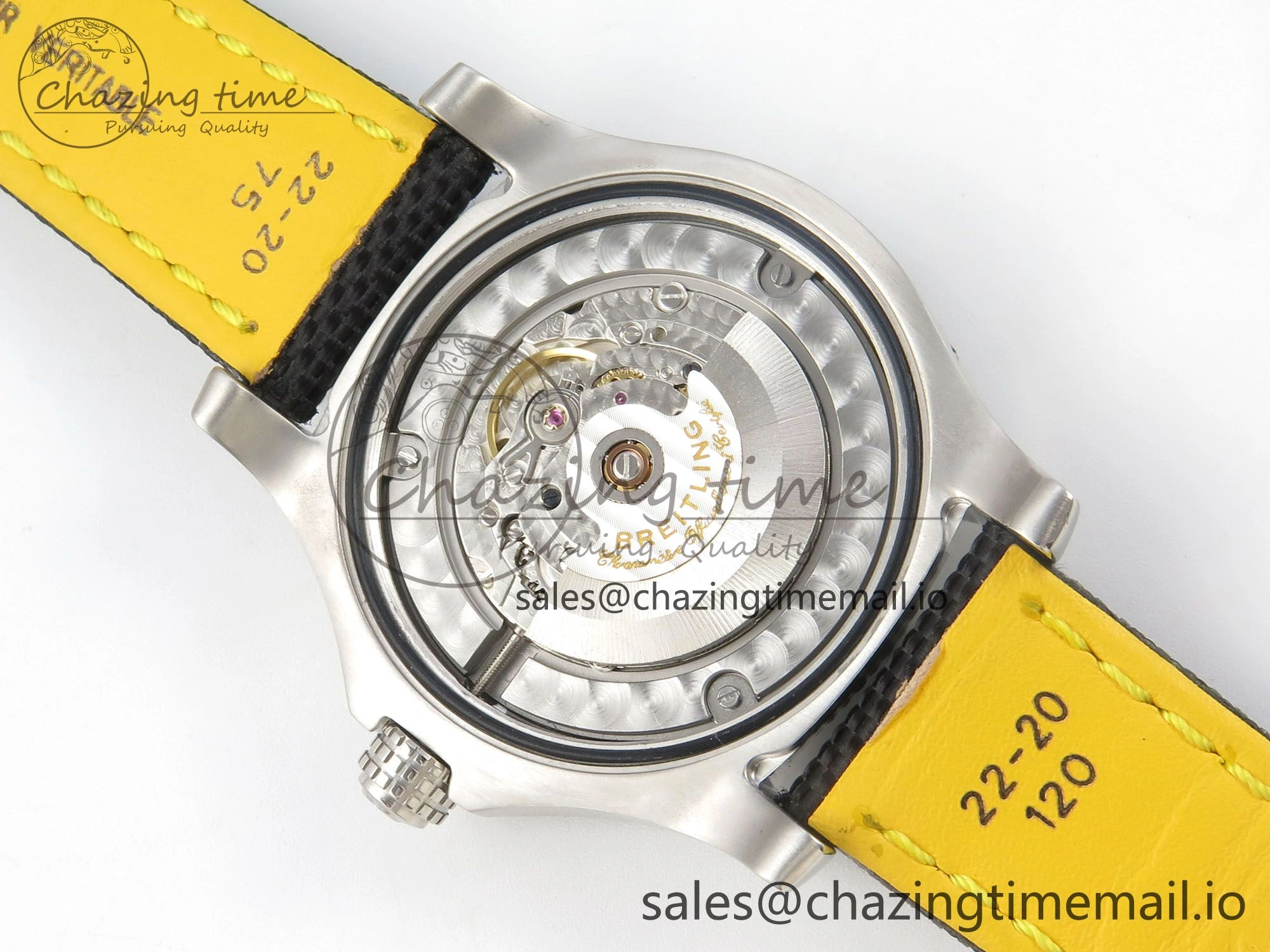 Avenger 43mm TF 1:1 Best Edition Yellow Dial on Black Nylon Strap A2824 V2