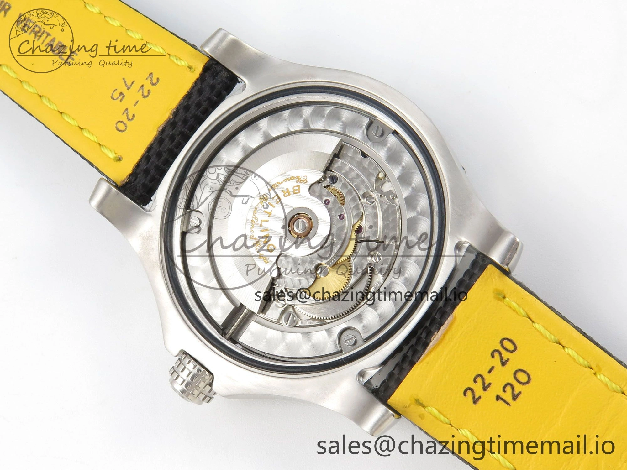 Avenger 43mm TF 1:1 Best Edition Yellow Dial on Black Nylon Strap A2824 V2