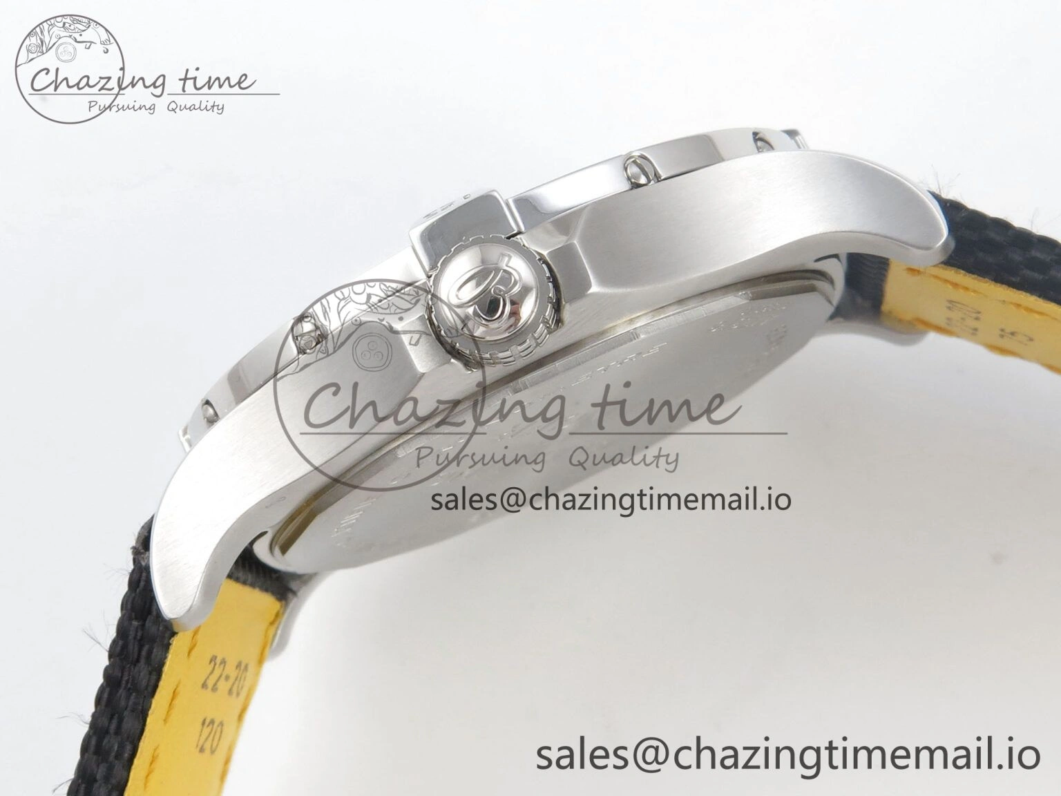 Avenger 43mm TF 1:1 Best Edition Yellow Dial on Black Nylon Strap A2824 V2