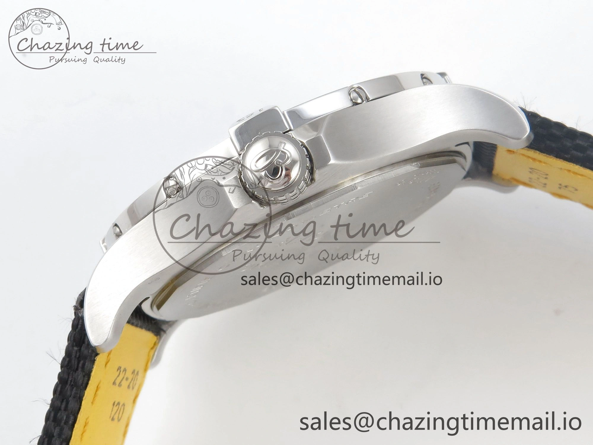 Avenger 43mm TF 1:1 Best Edition Yellow Dial on Black Nylon Strap A2824 V2