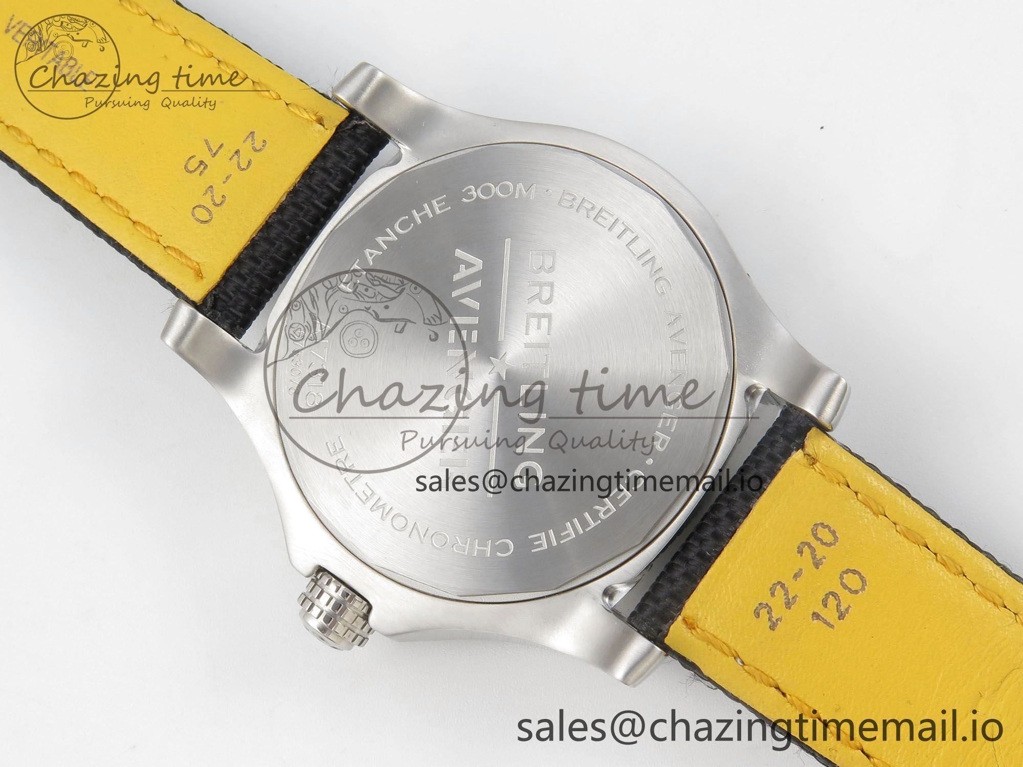 Avenger 43mm TF 1:1 Best Edition Yellow Dial on Black Nylon Strap A2824 V2