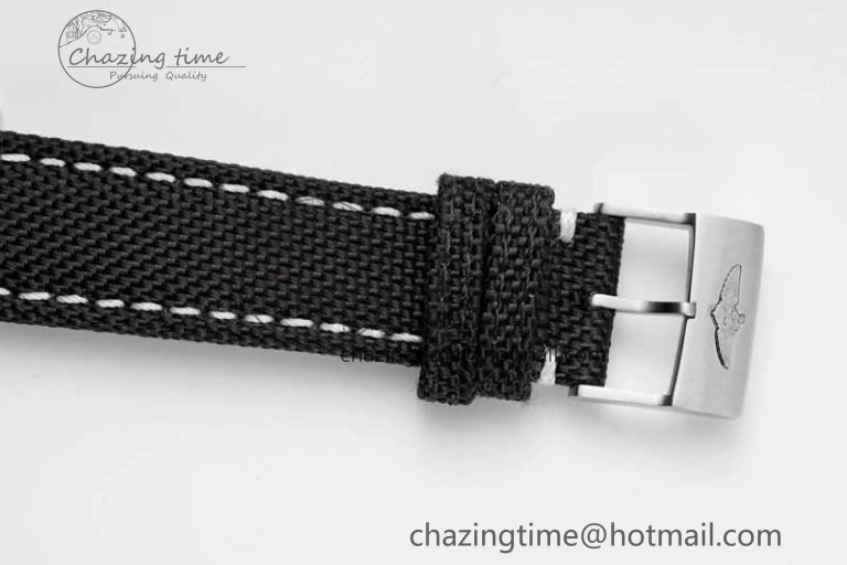 Avenger Automatic 43mm SS TF 1:1 Best Edition Black Dial on Black Nylon Strap A2824