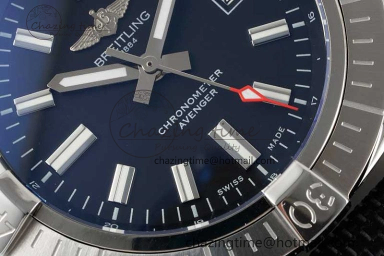 Avenger Automatic 43mm SS TF 1:1 Best Edition Black Dial on Black Nylon Strap A2824