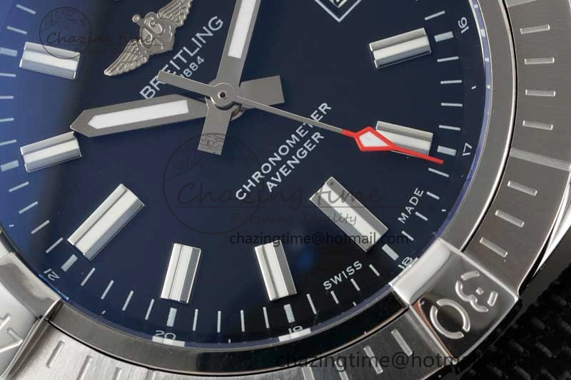 Avenger Automatic 43mm SS TF 1:1 Best Edition Black Dial on Black Nylon Strap A2824