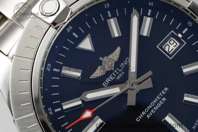 Avenger Automatic 43mm SS TF 1:1 Best Edition Black Dial on SS Bracelet A2824