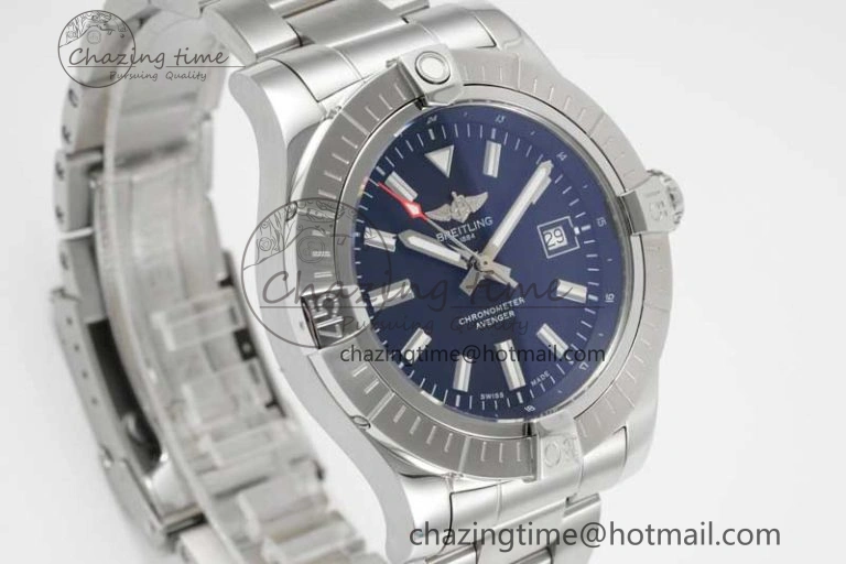 Avenger Automatic 43mm SS TF 1:1 Best Edition Black Dial on SS Bracelet A2824