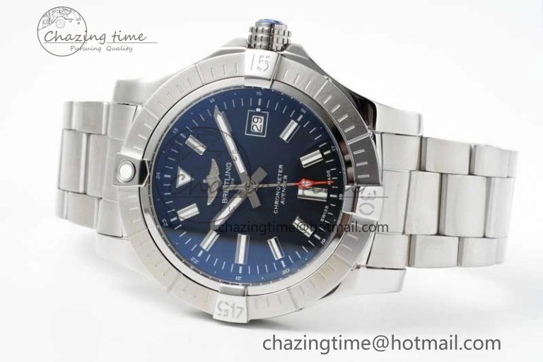Avenger Automatic 43mm SS TF 1:1 Best Edition Black Dial on SS Bracelet A2824
