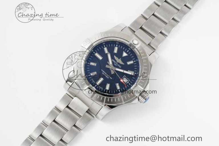 Avenger Automatic 43mm SS TF 1:1 Best Edition Black Dial on SS Bracelet A2824