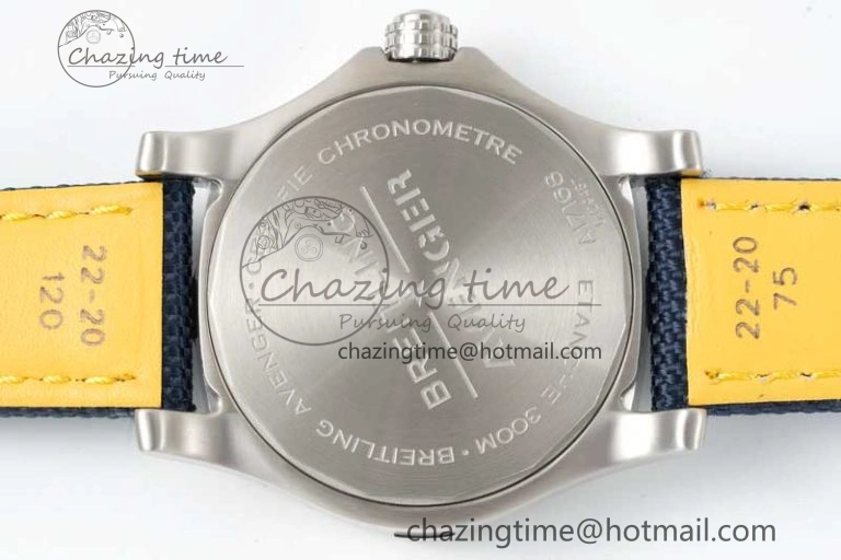 Avenger Automatic 43mm SS TF 1:1 Best Edition Blue Dial on Blue Nylon Strap A2824