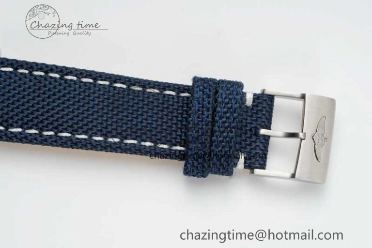 Avenger Automatic 43mm SS TF 1:1 Best Edition Blue Dial on Blue Nylon Strap A2824