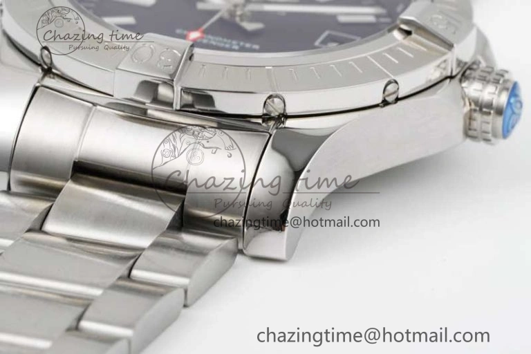 Avenger Automatic 43mm SS TF 1:1 Best Edition Blue Dial on SS Bracelet A2824