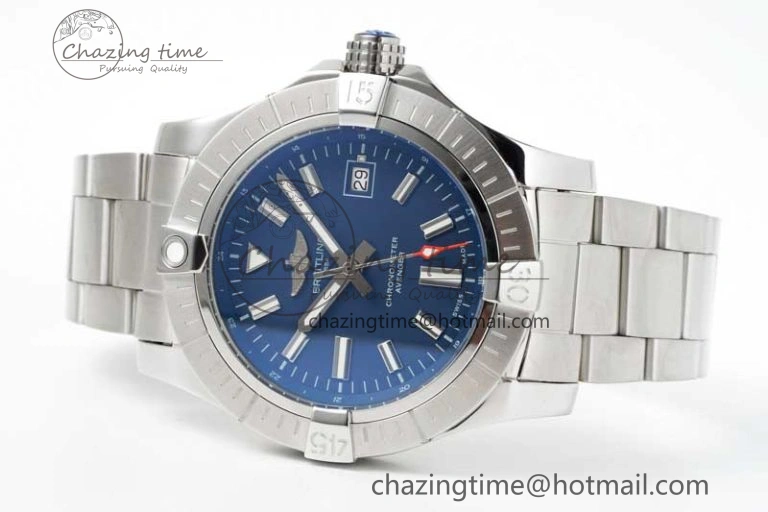 Avenger Automatic 43mm SS TF 1:1 Best Edition Blue Dial on SS Bracelet A2824