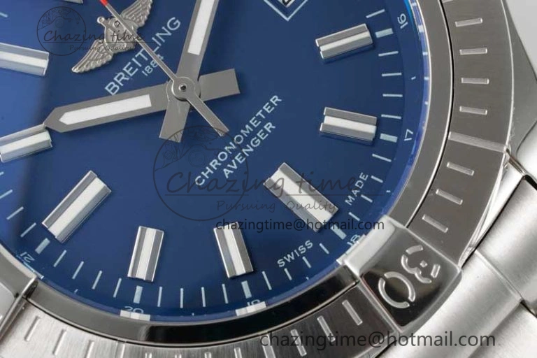 Avenger Automatic 43mm SS TF 1:1 Best Edition Blue Dial on SS Bracelet A2824