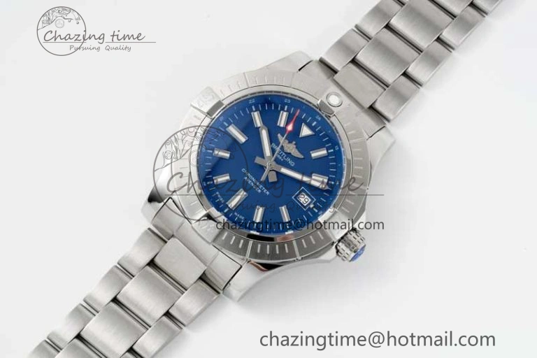 Avenger Automatic 43mm SS TF 1:1 Best Edition Blue Dial on SS Bracelet A2824