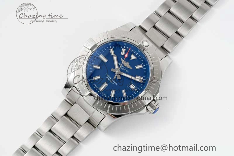 Avenger Automatic 43mm SS TF 1:1 Best Edition Blue Dial on SS Bracelet A2824