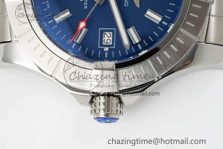 Avenger Automatic 43mm SS TF 1:1 Best Edition Blue Dial on SS Bracelet A2824