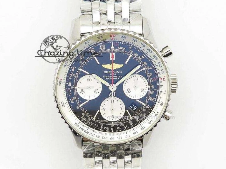 Avenger Automatic 43mm SS TF 1:1 Best Edition Blue Dial on SS Bracelet A2824