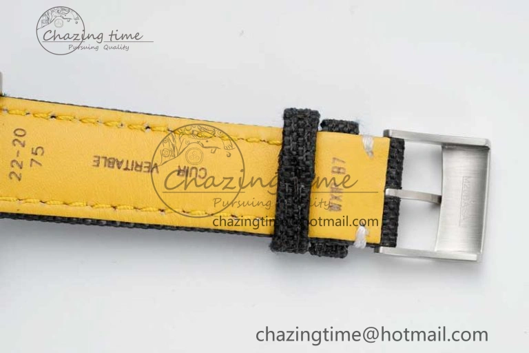Avenger Automatic 43mm SS TF 1:1 Best Edition Yellow Dial on Black Nylon Strap A2824