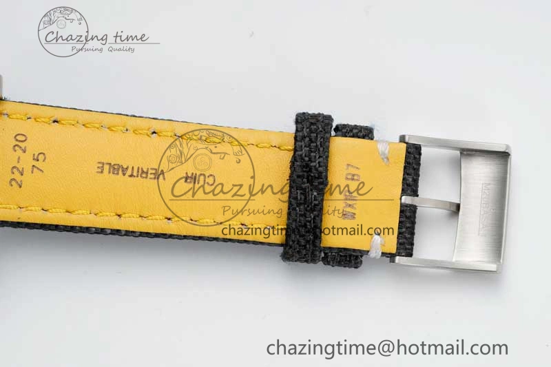 Avenger Automatic 43mm SS TF 1:1 Best Edition Yellow Dial on Black Nylon Strap A2824