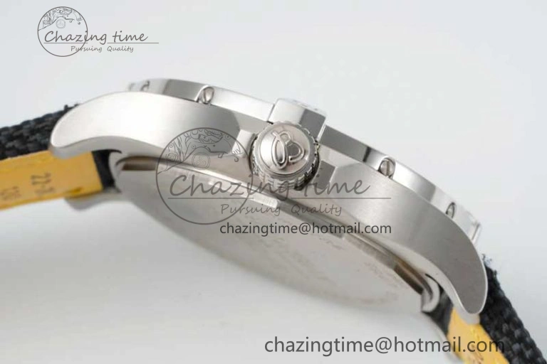 Avenger Automatic 43mm SS TF 1:1 Best Edition Yellow Dial on Black Nylon Strap A2824