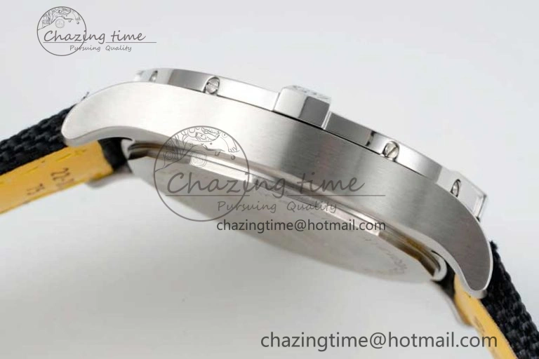 Avenger Automatic 43mm SS TF 1:1 Best Edition Yellow Dial on Black Nylon Strap A2824