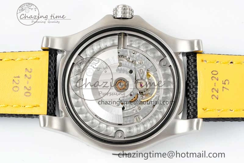 Avenger Automatic 43mm SS TF 1:1 Best Edition Yellow Dial on Black Nylon Strap A2824