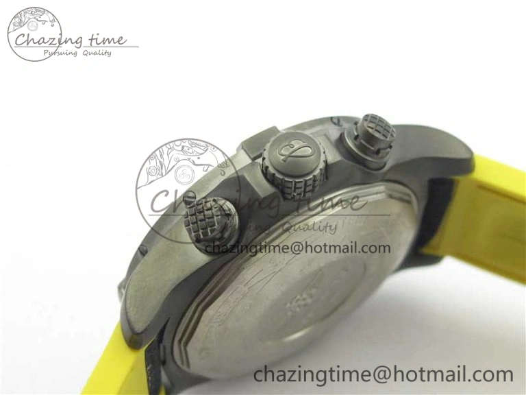 Avenger Bandit Titanium DLC B50 Best Edition Black Dial on Black Yellow Gummy strap A7750