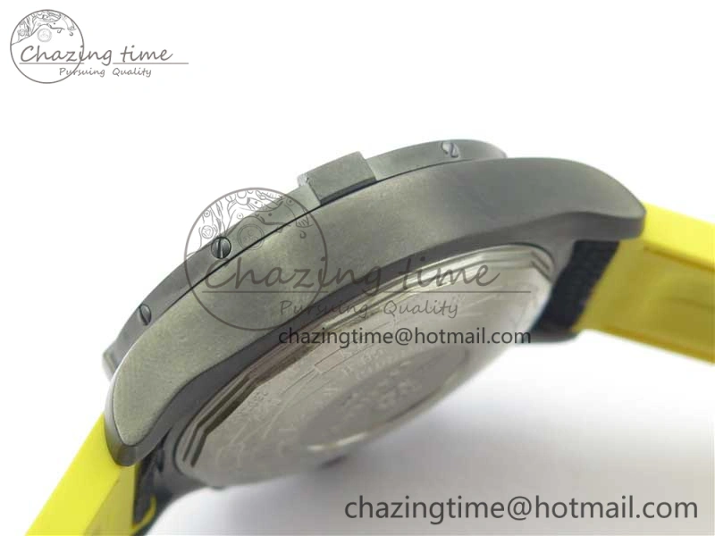 Avenger Bandit Titanium DLC B50 Best Edition Black Dial on Black Yellow Gummy strap A7750
