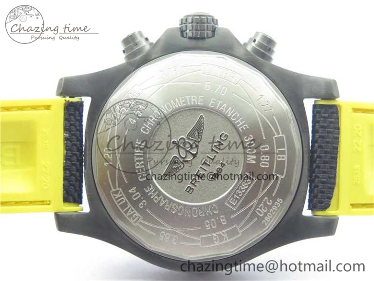 Avenger Bandit Titanium DLC B50 Best Edition Black Dial on Black Yellow Gummy strap A7750