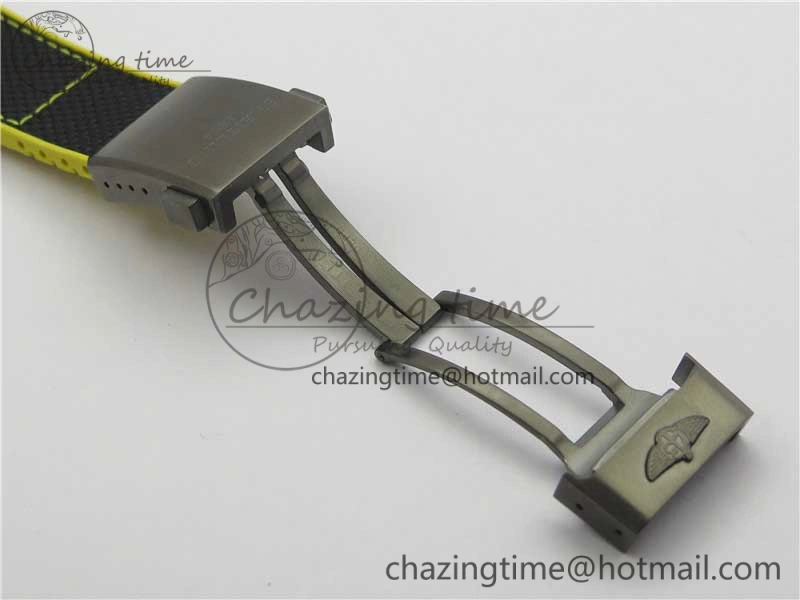 Avenger Bandit Titanium DLC B50 Best Edition Black Dial on Black Yellow Gummy strap A7750