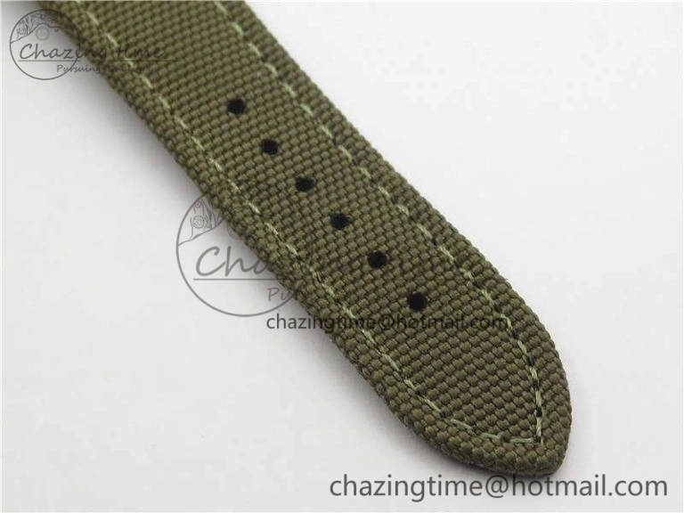Avenger Bandit Titanium DLC B50 Best Edition Gray Carbon Dial on Green Nylon Strap A7750