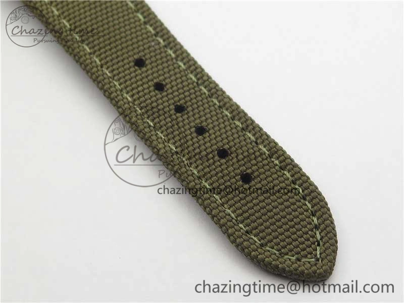 Avenger Bandit Titanium DLC B50 Best Edition Gray Carbon Dial on Green Nylon Strap A7750