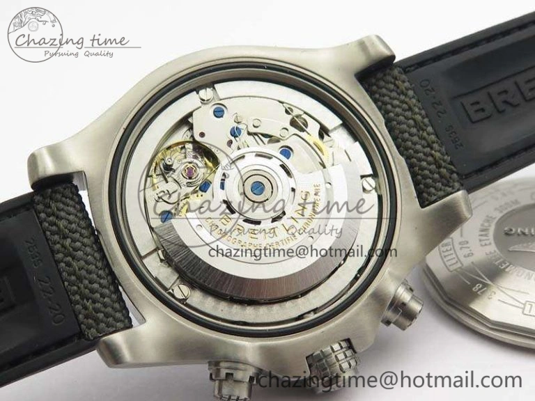 Avenger Bandit Titanium GF 1:1 Best Edition Gray Dial On Gray Nylon Strap A7750 (Free Extra Strap)
