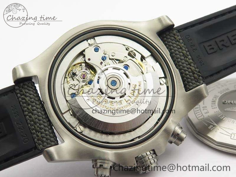 Avenger Bandit Titanium GF 1:1 Best Edition Gray Dial On Gray Nylon Strap A7750 (Free Extra Strap)
