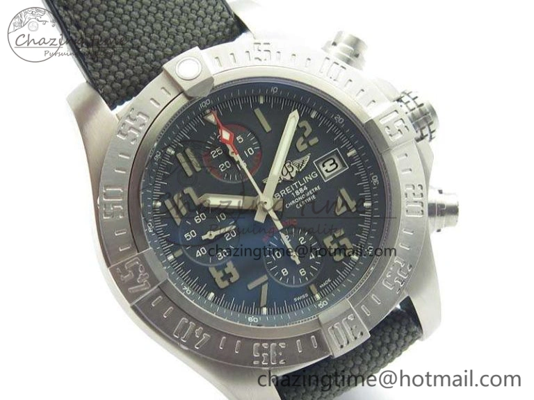 Avenger Bandit Titanium GF 1:1 Best Edition Gray Dial On Gray Nylon Strap A7750 (Free Extra Strap)