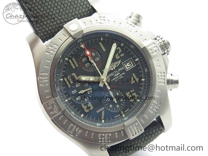Avenger Bandit Titanium GF 1:1 Best Edition Gray Dial On Gray Nylon Strap A7750 (Free Extra Strap)