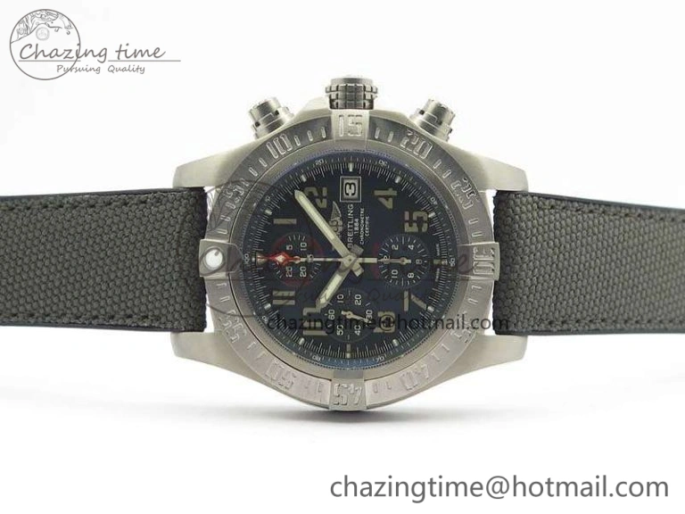 Avenger Bandit Titanium GF 1:1 Best Edition Gray Dial On Gray Nylon Strap A7750 (Free Extra Strap)