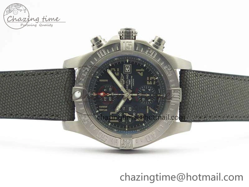 Avenger Bandit Titanium GF 1:1 Best Edition Gray Dial On Gray Nylon Strap A7750 (Free Extra Strap)