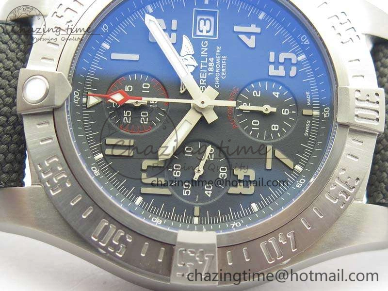 Avenger Bandit Titanium GF 1:1 Best Edition Gray Dial On Gray Nylon Strap A7750 (Free Extra Strap)