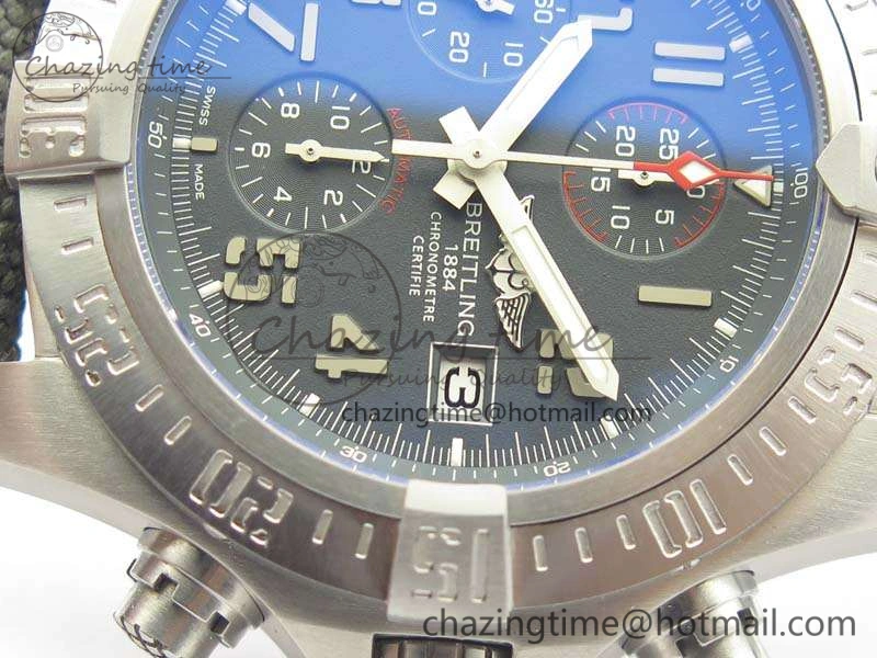 Avenger Bandit Titanium GF 1:1 Best Edition Gray Dial On Gray Nylon Strap A7750 (Free Extra Strap)