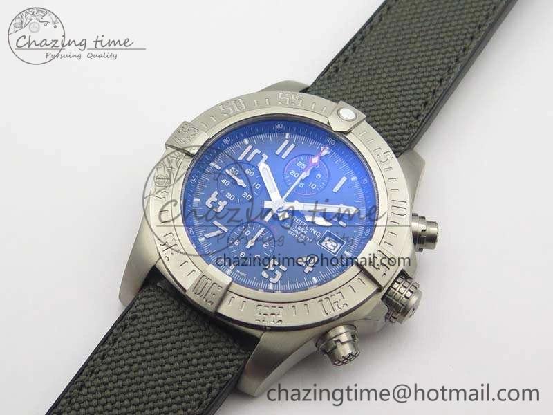 Avenger Bandit Titanium GF 1:1 Best Edition Gray Dial On Gray Nylon Strap A7750 (Free Extra Strap)