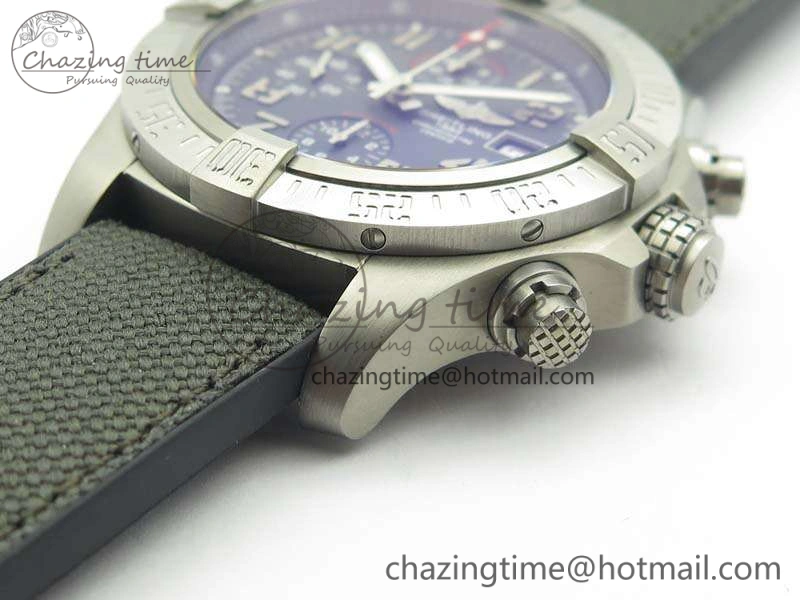 Avenger Bandit Titanium GF 1:1 Best Edition Gray Dial On Gray Nylon Strap A7750 (Free Extra Strap)