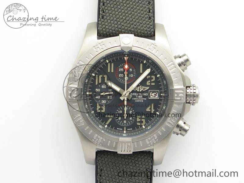 Avenger Bandit Titanium GF 1:1 Best Edition Gray Dial On Gray Nylon Strap A7750 (Free Extra Strap)