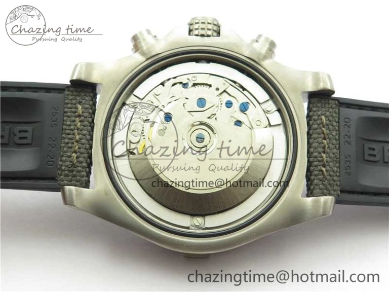 Avenger Bandit Titanium V9F 1:1 Best Edition Gray Dial on Gray Nylon Strap A7750