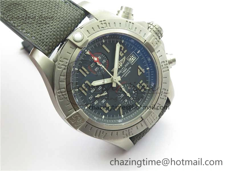 Avenger Bandit Titanium V9F 1:1 Best Edition Gray Dial on Gray Nylon Strap A7750