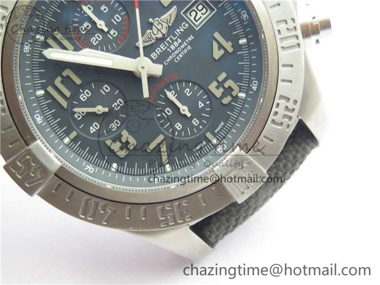 Avenger Bandit Titanium V9F 1:1 Best Edition Gray Dial on Gray Nylon Strap A7750