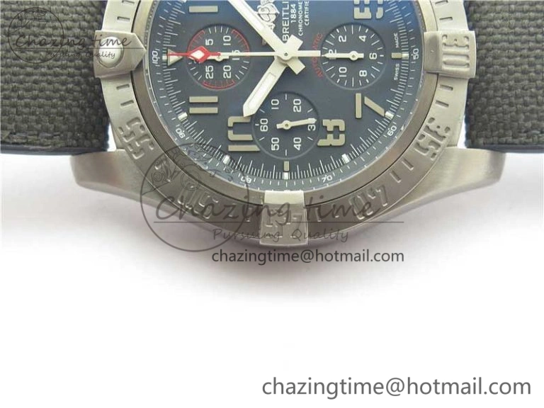 Avenger Bandit Titanium V9F 1:1 Best Edition Gray Dial on Gray Nylon Strap A7750