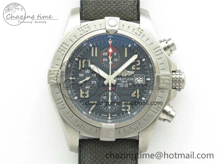 Avenger Bandit Titanium V9F 1:1 Best Edition Gray Dial on Gray Nylon Strap A7750